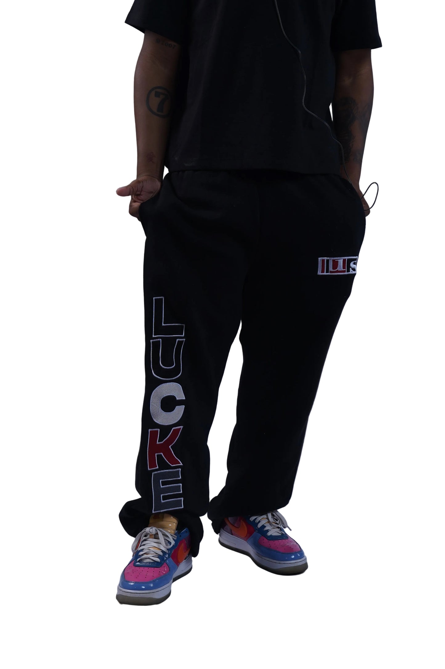 Varsity letter sweatpants
